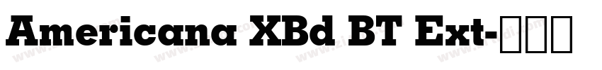 Americana XBd BT Ext字体转换 Americana XBd BT Ext字体转换